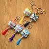 Creatieve Chinese Stijl Leeuwendans Pop Sleutelhanger Hanger Zwart Awakening Keys Chain Feestelijke Blessing3931354