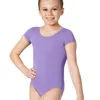 Roupas de dança de manga curta para meninas e bebês, collant elastano, tops de ginástica artística para crianças, roupas de dança, macacão de balé elástico para D3152