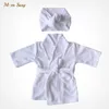 born Baby Boy Girl Robe Set 100% Cotton Toweling Terry Infant Bathrobe Hooded Sleeprobe With Headwear Home Suit 0-2Y 210901