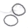 Bracelet 19cm Nature Rond Hématite Perles Bracelet Thérapie Soins De Santé Aimant Hommes Bijoux Charme Bracelets Cadeaux Pour Homme Femme