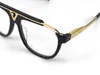 Klassieke herenzonnebril plaat vierkant frame 0936 eenvoudig elegant retro design modebril heldere lens transparante eyewear300t