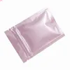 200pcs / lot 7x10cm Belle Rose Brillant Zip Lock Feuille D'aluminium Sacs À Fermeture À Glissière Auto-Scellante Grip Ziplock Mylar Alimentaire Bonbons Emballage Baghigh quatity