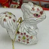 手作りのクローニングエナメル洗練されたかわいいリスの装飾品の装飾フィリグリー動物小さな装飾的なアイテムぶら下げ装飾中国の贈り物