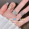 Bright Bow Gem 18K Gold Plated with Irregular Zircon Full Diamond Wide Knuckle Ring