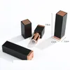 Lagringsflaskor JARS LIPSTICK TUBE 12.1mm Matte Black DIY Magnetic Lip Tubes Hemlagad Stick Skönhetsbehållare 10 / 30pcs