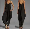 Women's Jumpsuits & Rompers Strapless Backless Long For Women 2021 Casual Loose Black Jumpsuit Playsuits Full Bodysuit Summer Overalls