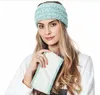 Party Favor Stickade virkade huvudband Kvinnor Vintersport Hårband Turban Yoga Head Band Ear Muffs Cap Headbands Hair Tillbehör Sn3216