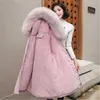Płaszcz zimowy Plus Velvet Parkas Solidne Kurtki Casual Koreański Odzież Moda High Street Hooded Luźne Ciepłe Płaszcze Y598 210923
