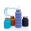 500 ml Folding Water Bottle Portable Incurtable Silicone Coffee Bottle är stämningsresor Drinking Sport svarar slutligen vattenkokare 210917