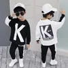 Spring Autumn Children Clothing Boys Cartoon Casual Sports T-shirt Pants 2pcs/Set Infant Outfit Kids Clothes Suit Tracksuits 211110