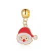 Fit Pandora Charme Pulseira Papai Noel Papai Noel Esmalte Dangle Pingente Europeu Prata Chair Encantos Beads DIY Snake Cadeia Para As Mulheres Bangle Colar de Jóias