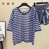 oversize Summer Women Knitted Pullover Tops Short Sleeve Loose O-Neck Pull Jumper Female Knitting Pullover Sweater Femme Top 210604