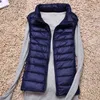 Gilet ultraleggero da donna senza maniche da donna di marca Gilet da ragazza slim Gilet da donna più gilet caldo antivento leggero 211123