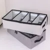 Nuevo estilo caja de almacenamiento plegable para zapatos armario organizador calcetín sujetador ropa interior bolsa de almacenamiento de algodón debajo de la cama caja de almacenamiento 210315