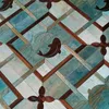 Dolphin lovely designad konst parkett medaljong inlay lövträ golv marquetry timmer golv bakgrund väggpaneler mattor matta heminredning