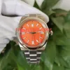 BPF Armbanduhren Herrenuhren 41 mm m124300-0007 124300 36 mm orangefarbenes Zifferblatt Edelstahl Saphirglas 2813 Uhrwerk mechanische automatische Herrenuhr