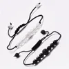 Bijoux de qualité 6 mm Bracelet d'agate noir et blanc
