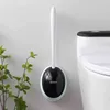 Toaletthållare Silikon Väggmonterad Rengöring Borstverktyg Inga döda hörn Långt handtag Hushållshus Badrum Tillbehör Set