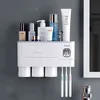 Porte-brosse à dents salle de bain accessoires organisateur ensembles distributeur automatique de dentifrice support mural ensemble d'outils 211222