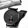 LMJLI - Relogio Masculino CRRJU New Men Watch Luxury Business Waterproof Slim Mesh Quartz Wristwatch Fashion Military Sport Male Clock