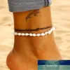 2 PC / 여성을위한 발목 껍질 풋 쥬얼리 여름 해변 맨발 팔찌 발목 다리 여성 가죽 앵클 렛 Boho 다리 체인 공장 가격 전문가 디자인 품질