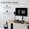 Extra Tall Single LCD Computer Monitor Free-Standing Adjustable Desk Stand for 1 Screen Up to 27 Inch (Stand-V011H)