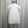 Girls clothes summer 2021 girls cotton lace dress for kids children clothing white lace princess korean cute dress size 100-140 Q0716