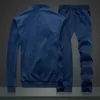 Eşofman Erkekler Polyester Kazak Spor Polar Spor Salonları Bahar Ceket + Pantolon Rahat erkek Track Suit Spor Spor 210722