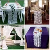 Simple Nordic Style White Lace Table Runners Wedding Dining Decoration Home Accessories Tablecloth Cabinet Cover Cloth