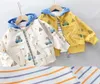 Fashion Kids Cotton Clothing Sets 1-4T Baby Boys& Girls Hooded Coat Cartoon Designer Denim Suit Tops +Sweater+Jeans=3PCS/Set