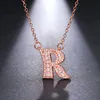 Pendant Necklaces Custom Initial Letters Chain Pendants Women's Zircon Hip Hop Jewelry With Gold Color Cuban Party Wedding Gifts