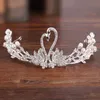 Accessori per capelli da sposa alla moda Diademi di cigno di cristallo e copricapo di strass corona copricapo da donna copricapo da donna J0121