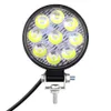 Barre lumineuse à 9 LED, 4 pouces, 27W, dosettes carrées, Combo, feux de travail pour conduite tout-terrain, pour camion, pick-up, Jeep, SUV, ATV, UTV