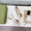 Scarpe da donna in pelle con fibbia in bambù estive e autunnali nuove scarpe con tacchi spessi retrò da donna 6401