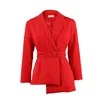 Tiefem V-ausschnitt sexy frauen blazer tops mit taille gürtel cropped blazer übergroße mantel herbst mode büro dame fallen oberbekleidung 210527