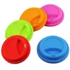 Silicone Cup Lids 9cm Anti Dust Spill Proof Food Grade Coffee Mug Milk Tea Cups Cover Seal Lid DH9586