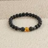 Classic Design Handmade 8MM Natural Lava Stone Beads Strands Bracelet for Wholesale