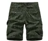 Krótkie spodnie ładunkowe wydrukowane lato męskie krótkie spodnie Multi-kieszonkowe mody dorywczo pięciopunktowy spodni plus rozmiar 30 32 34 36 38