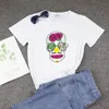 المرأة t-shirt الصيف الزى المرأة 2022 الكورية الأزياء kiwifruit الشمس المشرقة طباعة تي شيرت قصيرة الأكمام أعلى المحملات فام القوطية الملابس