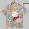 Unisex Anime Tokyo Przemiele Miley Anime Fashion Krótki Rękaw Runda Neck Tie Dye T-Shirt Y0809