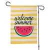 modello di frutta estate lino bandiera da giardino ciao estate anguria limone ananas stampato doppio lato stampato bandiera da giardino ZZE5149