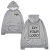 Custom Design Zipper Hoodies Unisex Sportswear Hoodies Partihandel DIY Dina tröjor Varma Pullovers Drop Clothing 211014