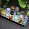 20mm Flat Back Assorted Loose Stone Round Shape Cab Cabochons Pärlor för smycken Göra grossist