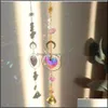 Outras Decoração de Casa Decoração Jardim Atacado Cristais Sun Catcher Pendurado Prismas SunCatchers Lua Janela Luz Arco-íris Ornamento Para O Casamento PLA