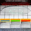 현대 브러시 니켈 욕실 샤워 수도꼭지 스프레이 샤워 헤드 세트 온도 조절 강우 시스템