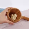 Wooden Pepper Mill Mortar Pestle Pugging Pot Garlic Spice Grinder Pharmacy Herbs Bowl Crusher Kitchen Gadget S/M/L 3 Sizes 210611