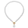 Chaînes Rétro Élégant Perle Pendentif Collier Avec Simple Mode Sauvage À La Main Perlé Pour Les Femmes Partie En Gros
