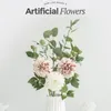 Декоративные цветы венки северные одиночные 2 головы симуляция Dahlia искусственный шелковый цветочный стол поддельный свадебный букет на дому
