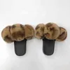 NXY Tofflor Partihandel Custom Hot Fashion Fur Slide Slipper Soft Outdoor Indoor Luxury Summer Fur Slides Barn Slipper 220124