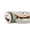 ペット猫トンネルインタラクティブプレイ玩具モバイル折りたたみ式フェレットウサギベッドトンネル屋内玩具子猫運動製品211122